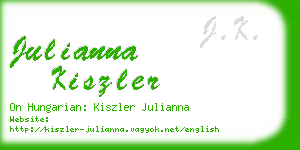 julianna kiszler business card